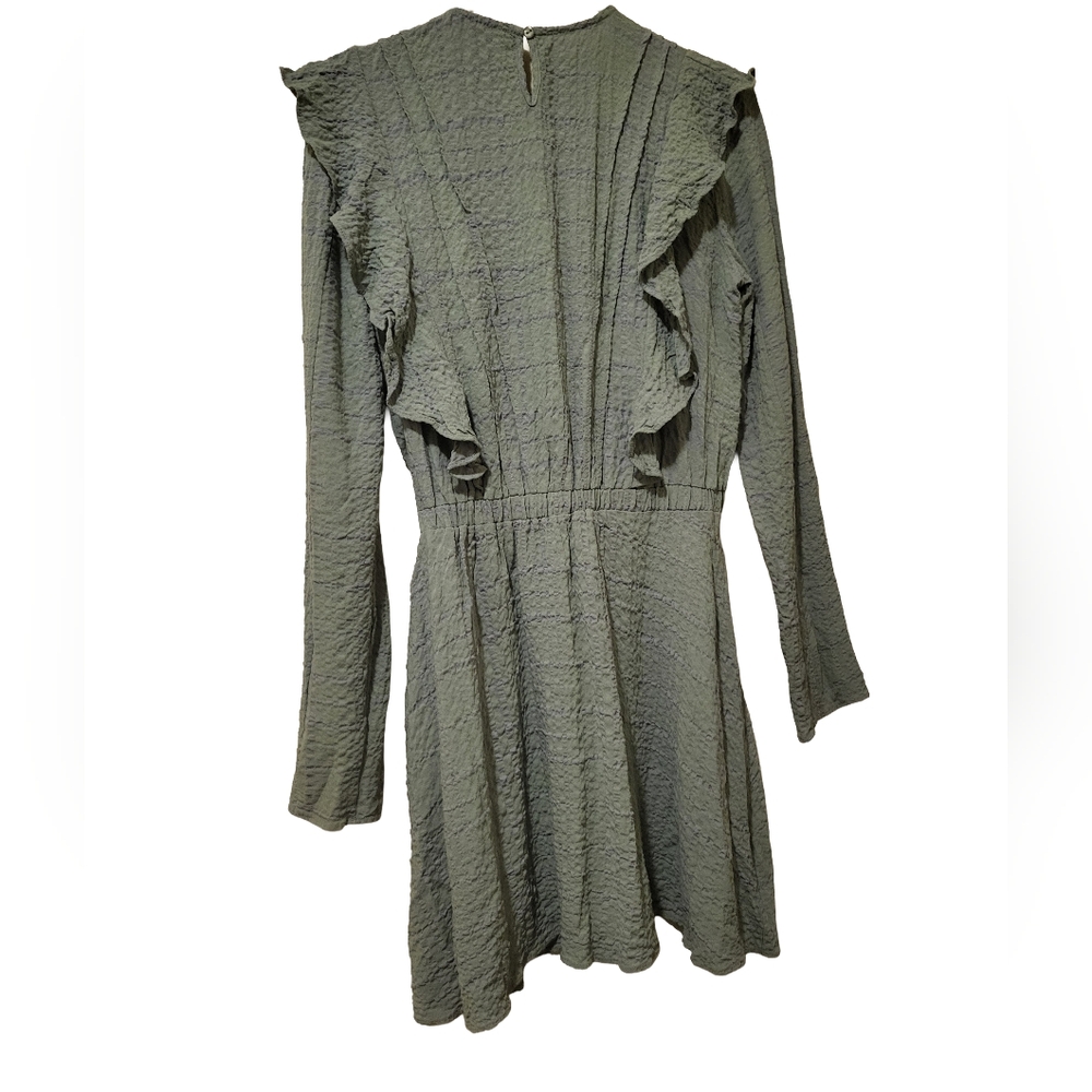 Zara Green Long Sleeve Flutter Sundress - Picture 4 of 9